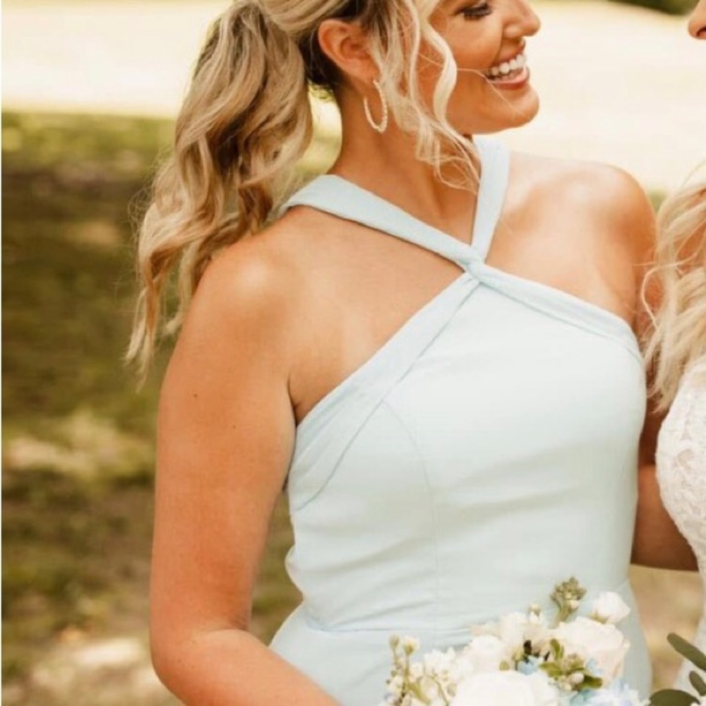 Elegant Light Blue Women's Dress